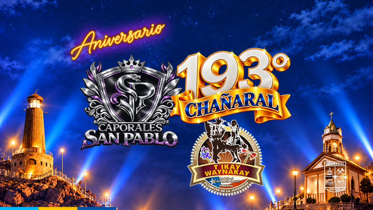 El alcalde de Chañaral, Alex Ahumada Monroy, junto al Honorable Concejo Municipal, invita a toda la comunidad a ser parte de esta importante celebración