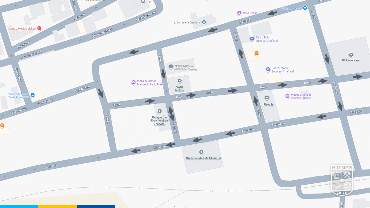 El cambio afectara principalmente a las calles Templo y Maipú.
